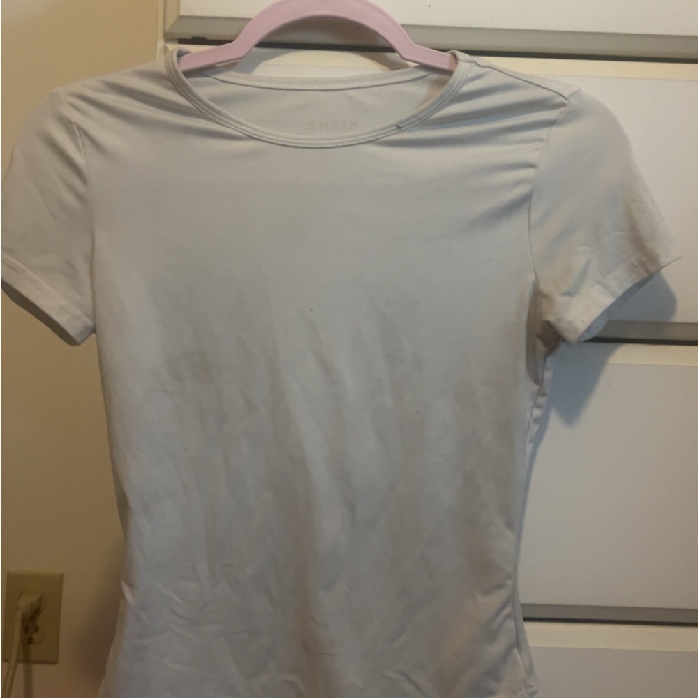 SHEIN Gray Fitted Short Sleeve T-Shirt